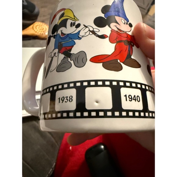 Disney Mickey Mouse Thru the Years Mug Applause 1935 1938 1947 Ceramic - Picture 4 of 4
